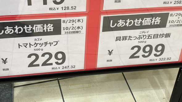 誤字 二本立て スーパー トマトケッチャプ 具罪たっぷり五目炒飯