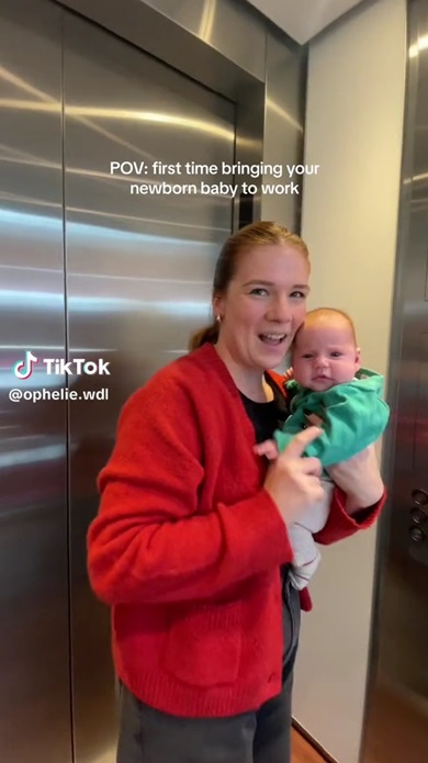 職場に来た赤ちゃん