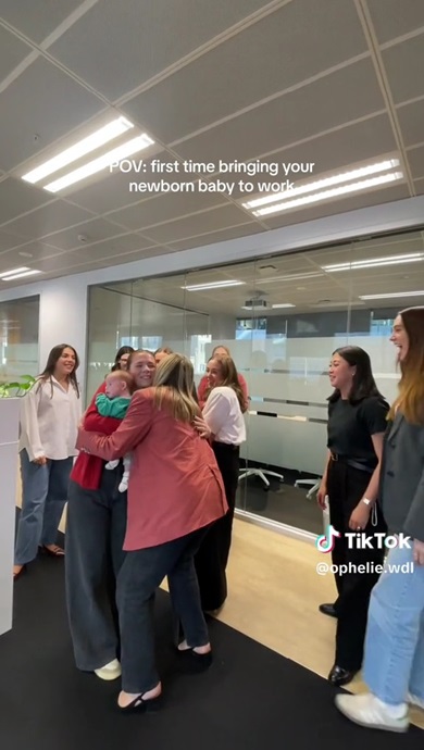 職場に来た赤ちゃん