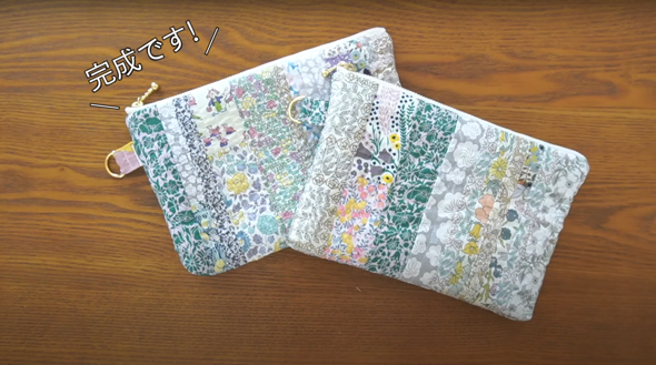 ふわふわかわいいポーチが完成