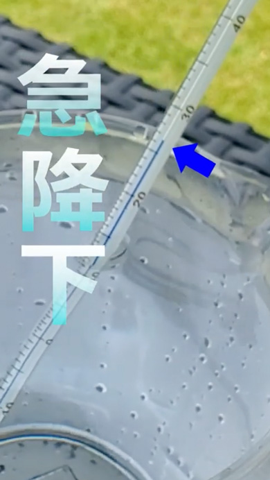 井戸水と水道水の温度の比較