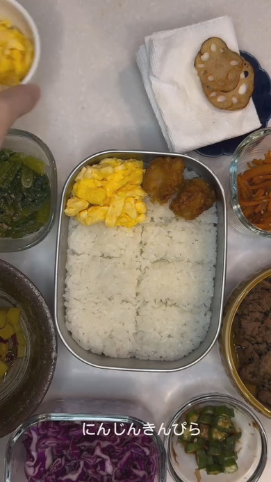 モザイク弁当の調理工程