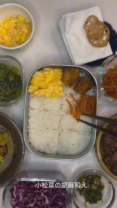 モザイク弁当の調理工程