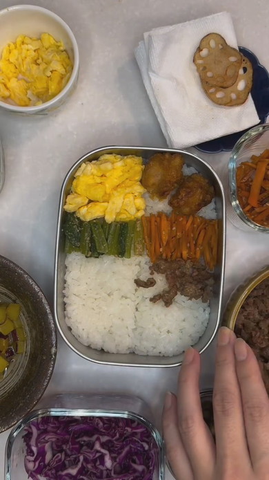 モザイク弁当の調理工程