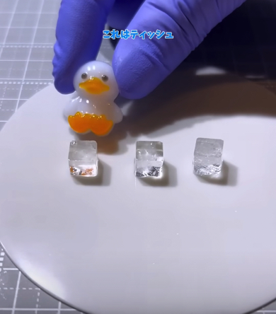 ティッシュで作った氷