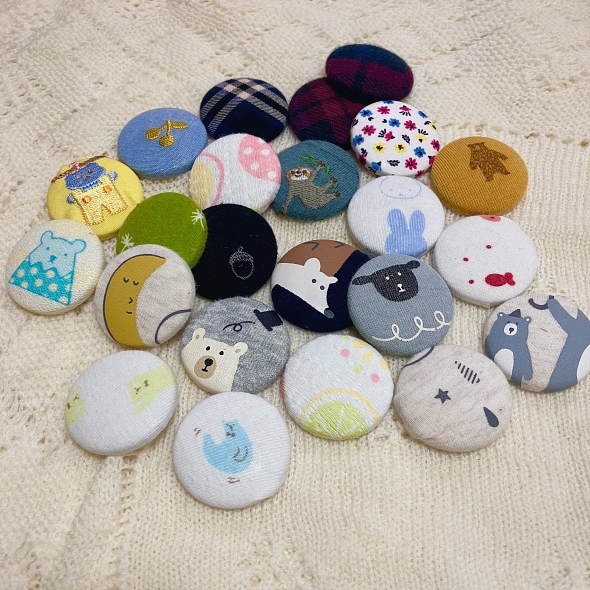 子育て リメイク くるみボタン