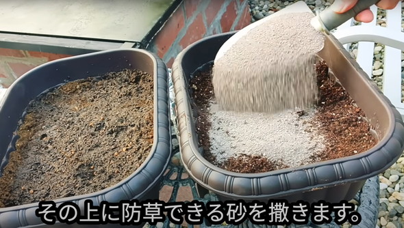 防草できる砂検証