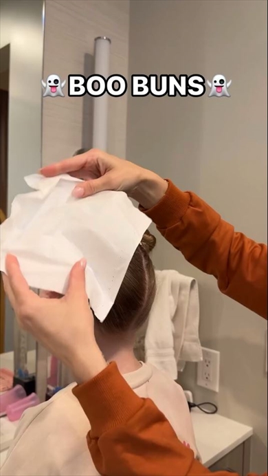 ハロウィーンにぴったりなおばけヘア