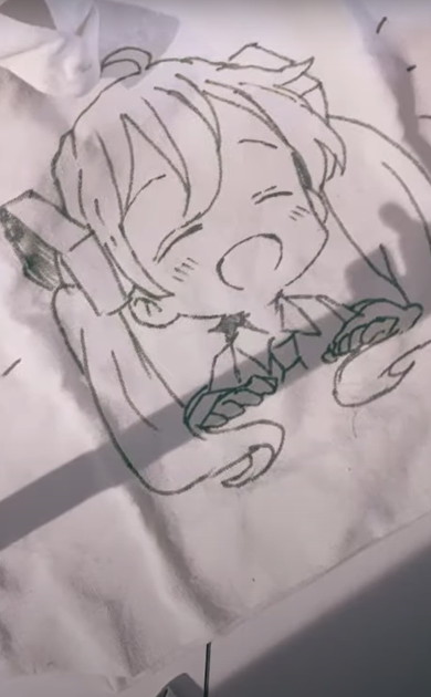トートバッグに初音ミクの絵