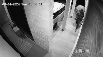 空き巣の防犯カメラ映像