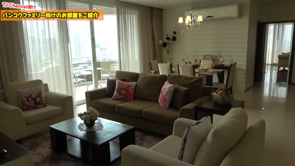 タイ バンコク 駐在員 289平米 アパート コンドミニアム ファミリー向け 物件 内見