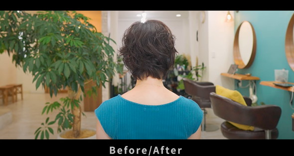 くせ毛カットで大変身