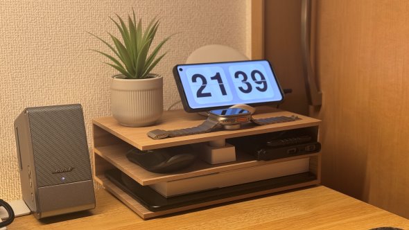 木製収納スタンドを横置きにする使い方