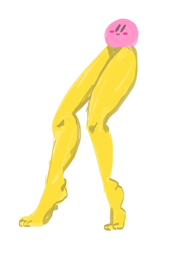 カービィ お菓子トング こう見えた イラスト 足長 美脚