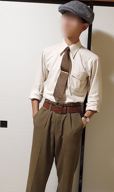 昔の銀行員みたいといわれた渋いコーディネート