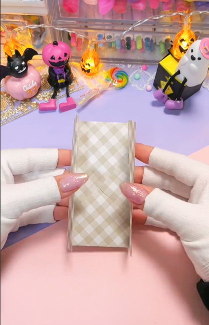 チェック折り紙