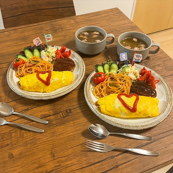 同棲して半年記念日の大人様プレート