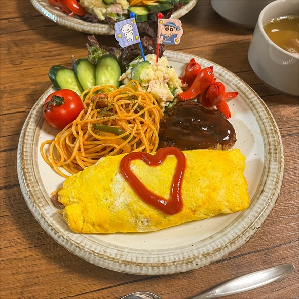 同棲して半年記念日の大人様プレート