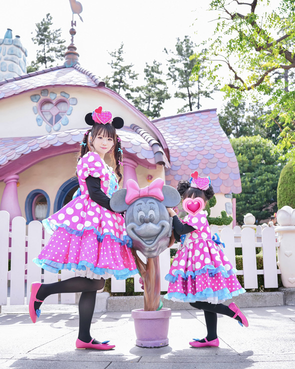 親子 おそろい ミニー コスプレ ディズニー・ハロウィーン 仮装 母 娘