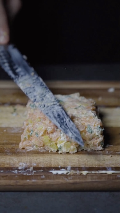 サーモンのなめろう