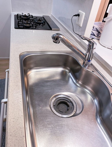 100均クレンザーで磨かれたシンク