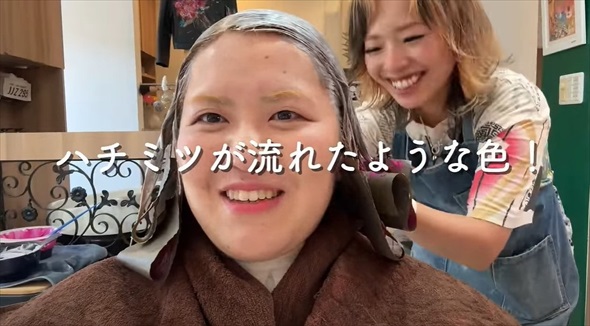 日本の美容室でスウェーデン人夫と大変身ビフォアフ