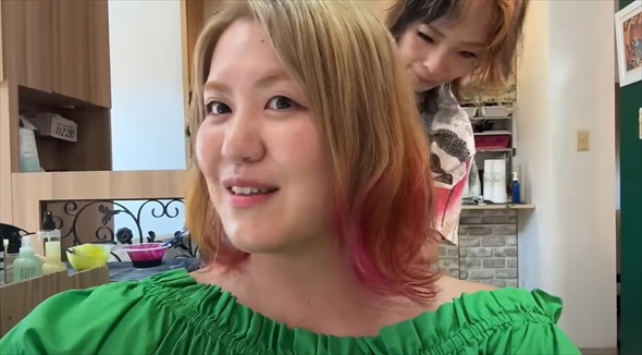 日本の美容室でスウェーデン人夫と大変身ビフォアフ