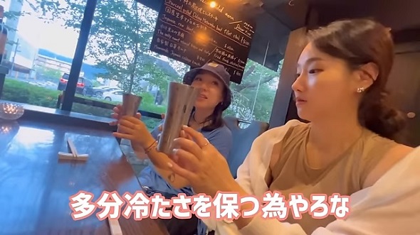 グラスにびっくり