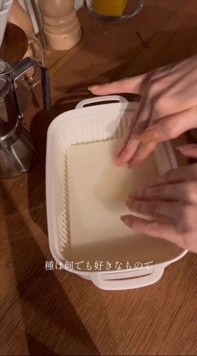 明太子のスポンジが家庭菜園に大変身