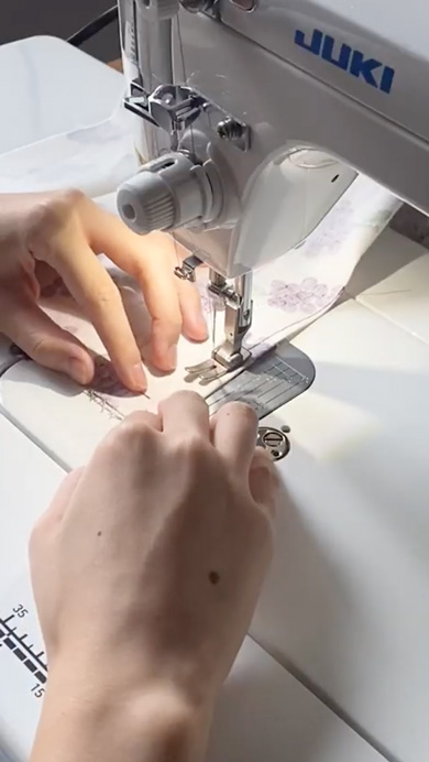ブドウのワンピースをハンドメイド