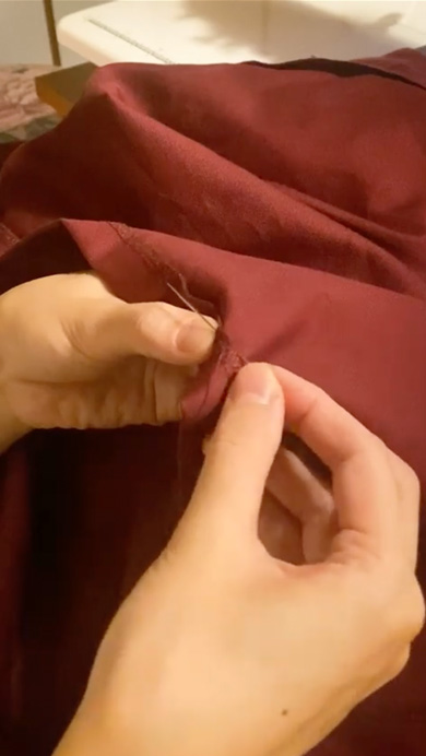 ブドウのワンピースをハンドメイド