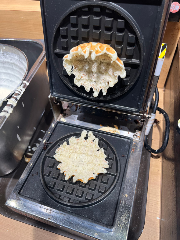 ワッフル できた 2つ 分裂 失敗