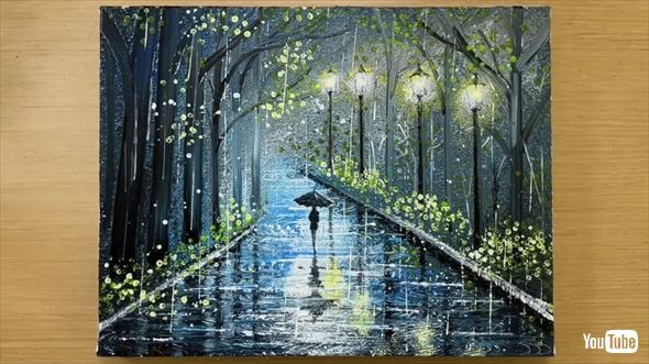 ヘアコームで絵を描くテクニック