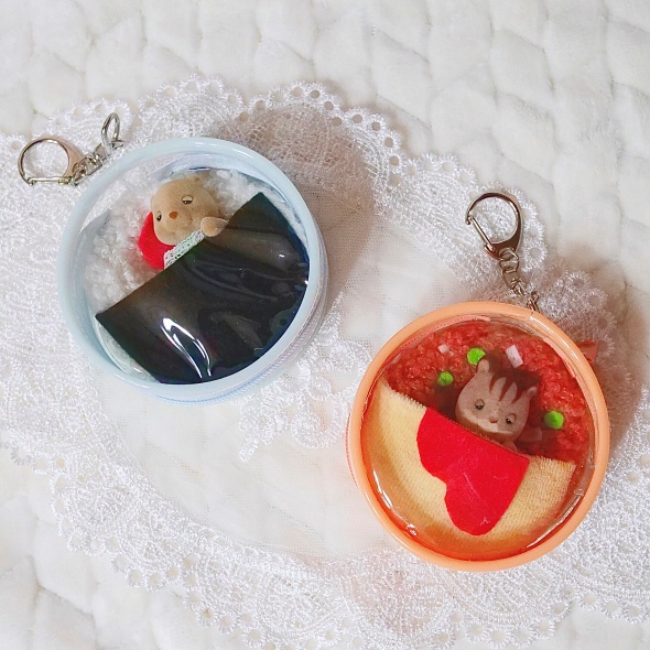 梅おにぎりとオムライスのお布団とバニアたち