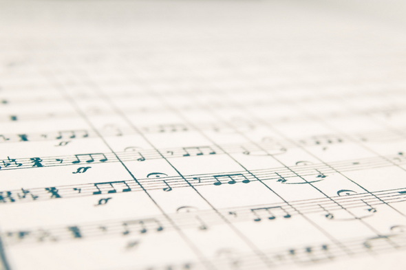 マネキンが持っていた楽譜