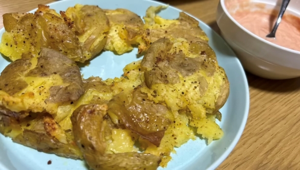 スマッシュドポテト完成