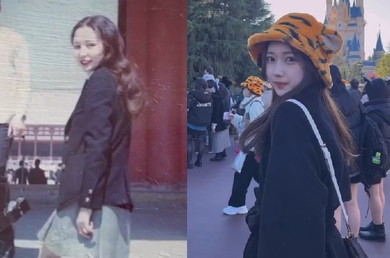 そっくりな祖母と孫