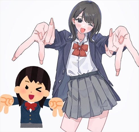 いらすとやのイラストを自分の絵柄で解釈したイラスト