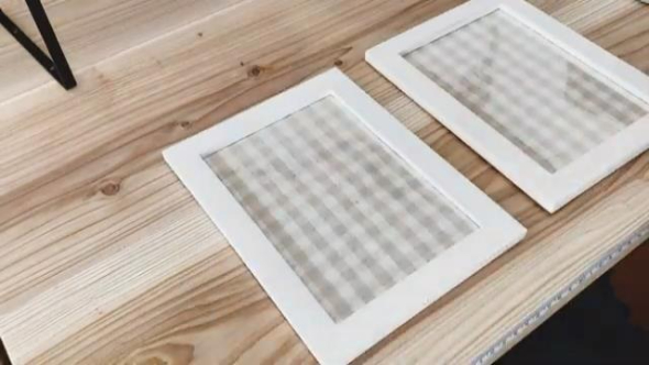 ハギレを入れたフォトフレーム