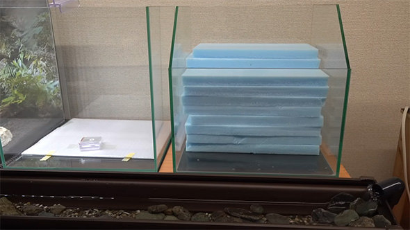 水槽に入ったカットされた板