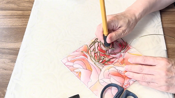 ステンドグラス風のハンドメイド作品