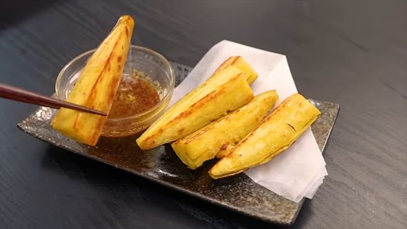 完成したおさつバターとハニーマスタード