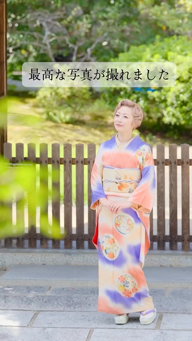 着物にあわせたレトロなヘアスタイル