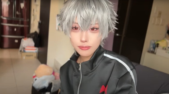 葛葉のコスプレメイク