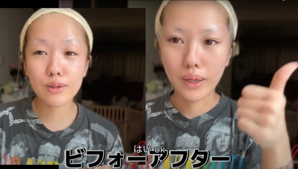 葛葉のコスプレメイク