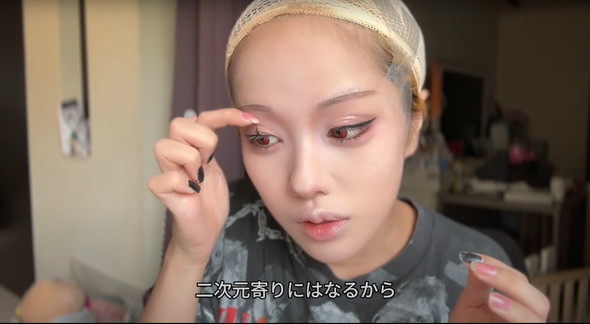 葛葉のコスプレメイク