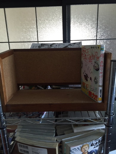 1冊の本が立てられた本棚