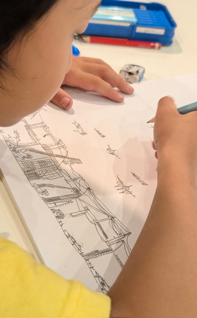 芸術一家の息子が描いた絵