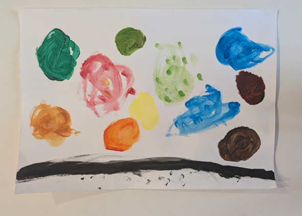 芸術一家の息子が描いた絵