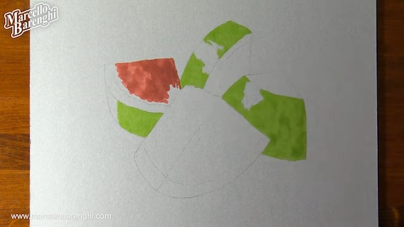 超リアルなスイカの絵